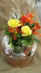 Goody Basket with Cut Flowers